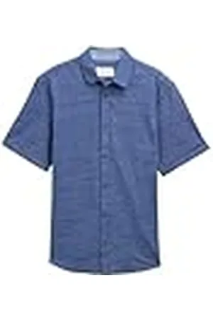 TOM TAILOR 1048097 Camisa, 38777-Dark Blue Fil Dobby, XS Hombres