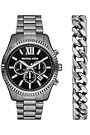 Michael Kors Reloj Analógico para Hombres de Cuarzo con Correa en Acero Inoxidable MK9217SET