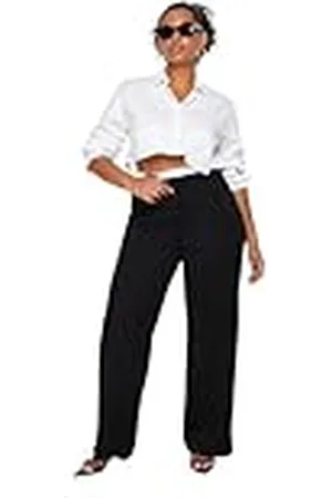 Trendyol Tbbss24ar00000 Pantalones de Talla Grande, , 4XL Mujer