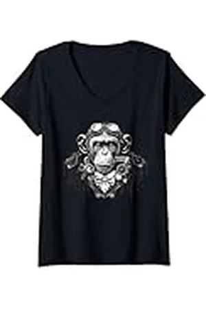 Vortex Mujer Mono Sabio Steampunk Camiseta Cuello V