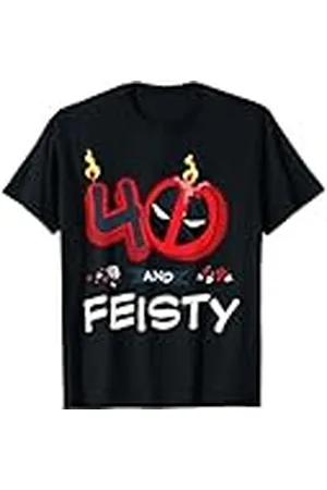 Marvel Deadpool 40th Birthday Party "40 and Feisty" Funny Camiseta