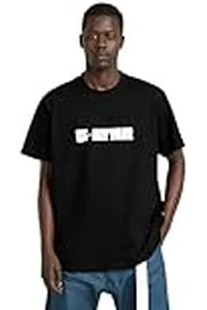 G-Star RAW Graphic Script Loose, Camiseta de los Hombres, Schwarz (dk Black D25682-C336-6484)