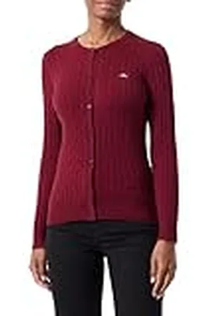 GANT Cárdigan elástico de algodón Suéter, , XS para Mujer