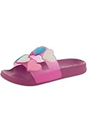De Fonseca Bambina Doppia Fascia PVC con Cuoricini, Suola In Eva, Ciabatte Da Mare, Mule, , 32 EU