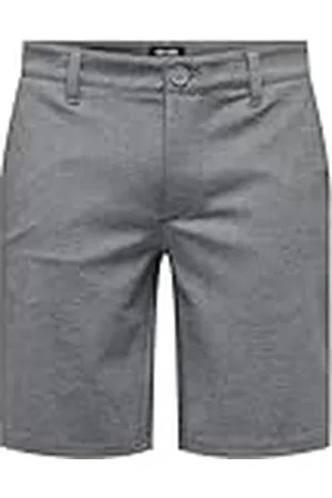 Only & Sons Onsmark 0209 Noos-Pantalones Cortos, Color Gris, L para Hombre