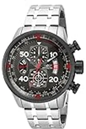Invicta Aviator, Reloj de cuarzo para hombre de acero inoxidable, 48 mm