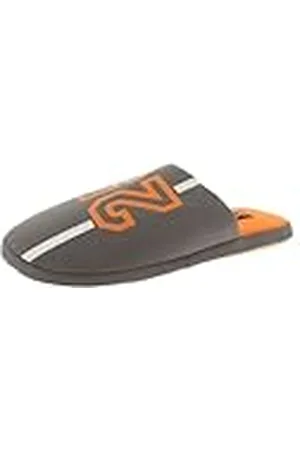 De Fonseca Pantuflas de hombre cerradas de jersey con número 25, suela de goma TPR, zapatillas de casa, , 43/44 EU