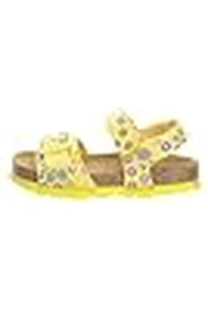 Lurchi Onja, Sandalia Niñas, Yellow Flower Dot, 27 EU