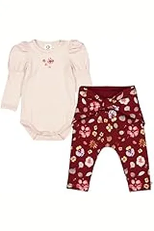 Müsli By Green Cotton Dazzle Set Capa Base, Cabernet/Nightingale/Poetry Green, 86 Niñas bebés
