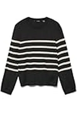 VERO MODA Vmsaba Ga Noos-Jersey Liso con Cuello Redondo Suéter, , M para Mujer