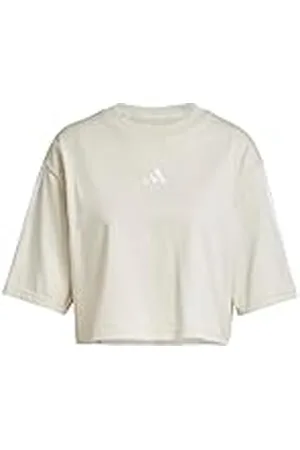 adidas Mujer Essentials 3-Stripes Cotton Loose T-Shirt, , M