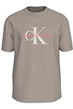 Calvin Klein Textured MONOLOGO tee Camiseta S/S, , XL para Hombre