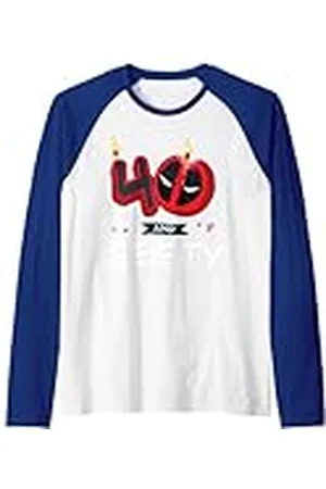 Marvel Deadpool 40th Birthday Party "40 and Feisty" Funny Camiseta Manga Raglan