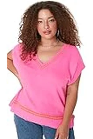 Trendyol Mujer Relajado Estándar Cuello en V Prendas de Punto Más Suéter, , XL