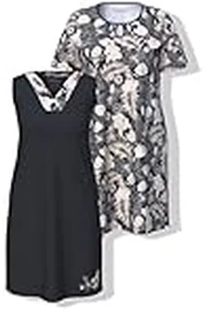 Ulla Popken 2 Pcs 2 Piezas Bigshirts, Palmes Spring, , 58-60 Mujeres
