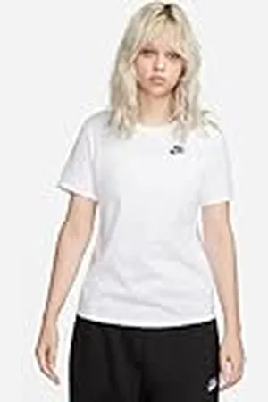 Nike DX7902-100 W NSW tee Club T-Shirt Mujer White Tamaño L