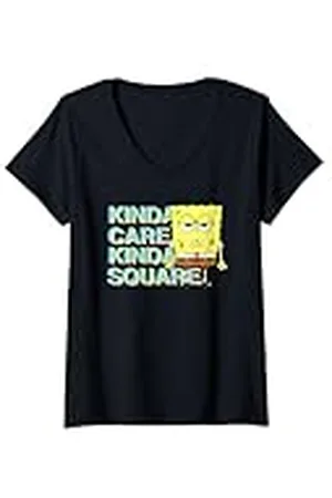 Spongebob Mujer Sponge Bob - Kinda Care Kinda Square Camiseta Cuello V