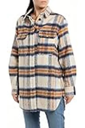 Replay W2114 Poly Wool Y.d. Check Camisa, , XXS para Mujer