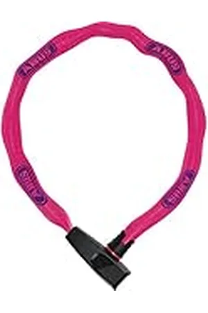 Abus Antirrobo de cadena Catena 6806K - Antirrobo de bicicleta ligero de acero endurecido con tubo textil de moda - Cadena cuadrada con nivel de seguridad 6 - 85 cm - Rosa