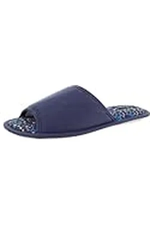 De Fonseca Pantuflas de mujer abiertas de satén, forro de algodón, suela de goma TPR reforzada, , 39/40 EU