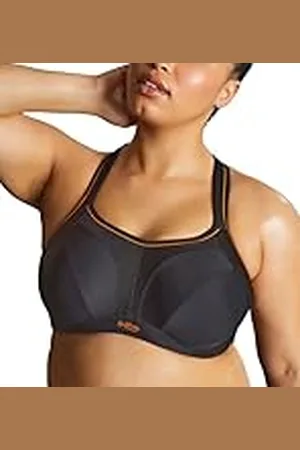 Sculptresse Sujetador Deportivo con Aros de Alto Impacto sin Relleno de Talla Grande (#9441), Opaco, Negro, 40D para Mujer