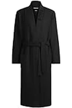 HUGO BOSS Waffle Kimono Dressing Gown, Black1, L para Hombre