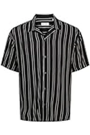 JACK & JONES Jjejeff Stripe Resort-Camiseta SS Sn Camisa de Manga Corta, , XL Hombres