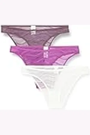 Calvin Klein Pack de 3 Braguitas Tipo Bikini con Encaje para Mujer, , 3XL