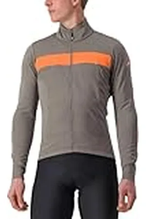 Castelli 4521503-064 RADDOPPIA 3 JKT Jacket Hombre NICKEL GRAY/RED ORANGE Tamaño M