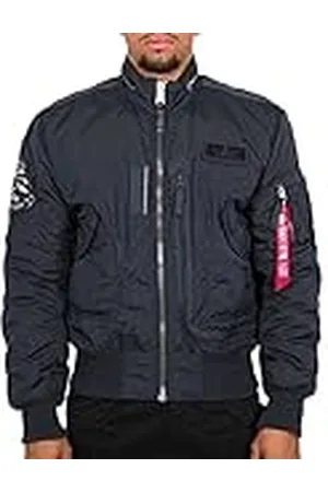 Alpha Industries Engine Chaqueta, Azul (Rep.Blue-07), L para Hombre