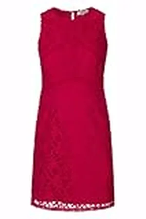 Morgan Vestido corto recto encaje Rosa 44