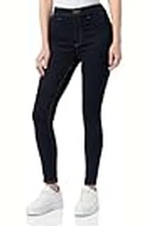 QS by s.Oliver Q/S by Pantalones Vaqueros, Sadie de Talle Alto y Pierna Ajustada, Azul, 32W / 30L para Mujer