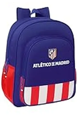 Safta ATLÉTICO DE MADRID - Mochila Escolar Niño, Mochila Infantil, Adaptable a Carro, Ideal para Niños en Edad Escolar, Cómoda y Versátil, Calidad y Resistencia, 32x12x38 cm