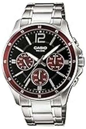 Casio Reloj Multiesfera para Hombre de Cuarzo con Correa en Acero Inoxidable MTP-1374PD-5AVEF