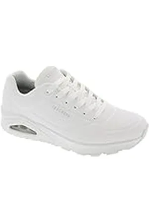 Skechers Wide Fit Uno Stand on Air, Zapatillas Hombre, White, 41 EU Ancho