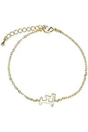 Luxenter Pulsera Alphabet acabado oro 18k - Letra F