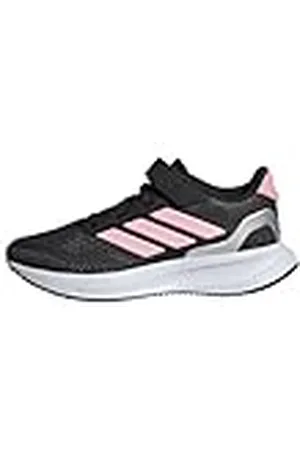 adidas RUNFALCON 5 Shoes Kids, Zapatillas para Correr, Core Black/Pink/Silver Metallic, 28 EU