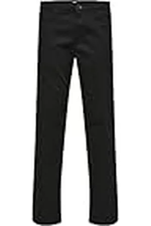 SELETED Slhstraight-New Miles 196 Flex Pants W N Chino, Negro, 34W x 34L para Hombre