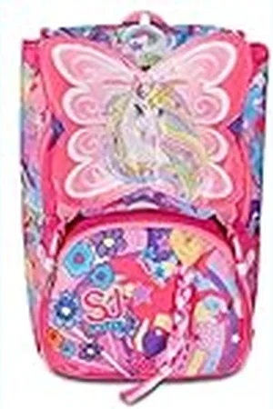 7 for all Mankind SJ Gang Mochila escolar extensible, , Unibraid, mochila doble compartimento extensible mediante cremallera lateral, bolsillo porta botella, escuelas primarias y secundarias, niña, , Talla