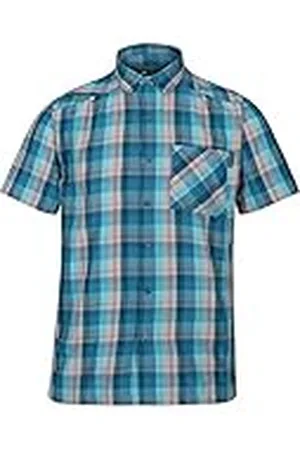 Regatta Kalambo V - Camisa Deportiva De Cuadros, Manga Corta Y Tejido De Secado Rápido Shirts, Hombre, , L