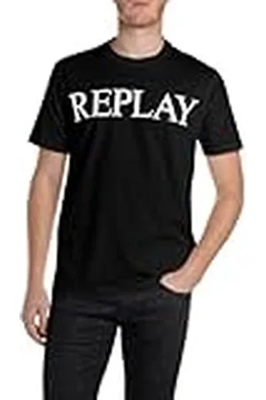 Replay M3099 Camiseta, 098 Negro, 3XL Hombres