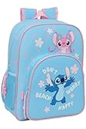 Safta STITCH HAPPY - Mochila Escolar Niño, Mochila Infantil, Adaptable a Carro, Ideal para Niños en Edad Escolar, Cómoda y Versátil, Calidad y Resistencia, 32x12x38 cm