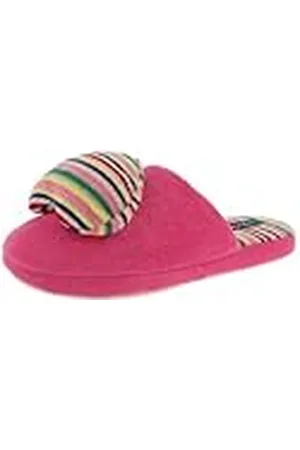 De Fonseca Pantuflas para mujer de esponja a rayas con corazón de peluche, suela de goma TPR reforzada, , 37/38 EU