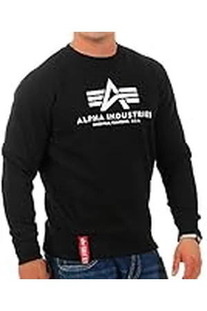 Alpha Industries Basic Sudadera, Hombre, Negro (Black - 03), 3XL