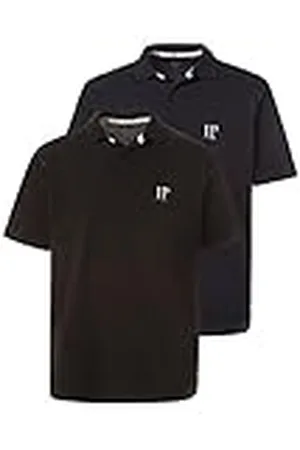 JP 1880 Polos, Basic, Paquete de 2, piqué, algodón Peinado Negro 5XL 704317130-5XL