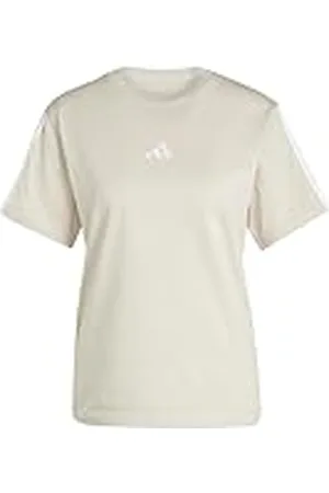 adidas Mujer Essentials 3-Stripes Sleeve Cotton T-Shirt, , M