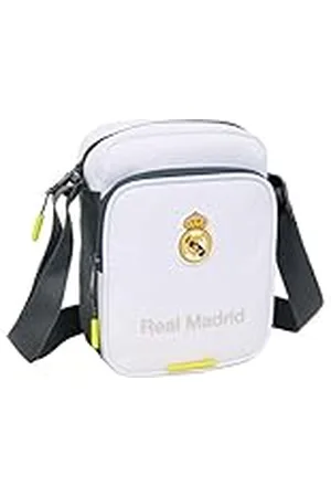 Safta REAL MADRID EQUIPACIÓN 25/26 - Bandolera con Bolsillo Exterior, Maletín Portatodo, Bandolera, Cómoda y Versátil, Calidad y Resistencia, 16x6x22 cm