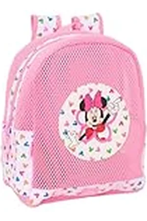 Safta MINNIE MOUSE - Mochila Infantil de Playa, Anti Arena, con Asas, Fácil Limpieza, Ideal para Niños de Diferentes Edades, Cómoda y Versátil, 32x12x38 cm