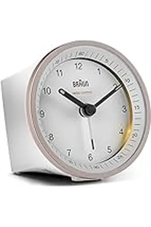 von Braun Reloj Despertador analógico controlado por Radio, Zona con Hora Central Europea (DCF/GMT+1), función repetición e iluminación, Alarma por pitido en en , BC07PW-DCF