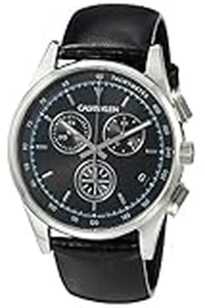 Calvin Klein Reloj Analógico para Hombre de Cuarzo con Correa en Cuero Genuino KAM271C1